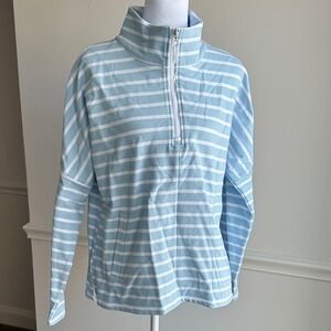 Addison Bay Soft Luxe Delancey Pullover Sweatshirt French Terry Light Blue med